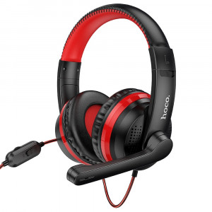 Casti Gaming Jack 3.5mm - Hoco Magic tour (W103) - Red - Img 1