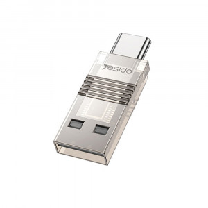 Cititor de Carduri TF, USB, Type-C, 480Mbps - Yesido (GS21) - Transparent - Img 2