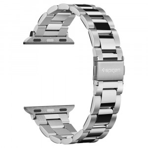 Curea pentru Apple Watch 1 / 2 / 3 / 4 / 5 / 6 / 7 / 8 / SE (38 / 40 / 41mm) - Spigen Modern Fit - Silver - Img 2