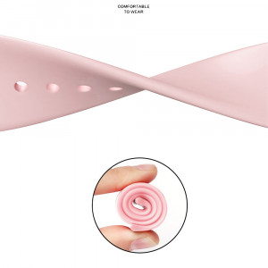 Curea pentru Apple Watch 1 / 2 / 3 / 4 / 5 / 6 / 7 / SE / 8 (38 / 40 / 41 mm) - Techsuit Watchband (W031) - Light Pink - Img 2