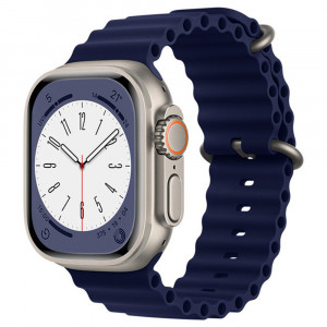 Curea pentru Apple Watch 1 / 2 / 3 / 4 / 5 / 6 / 7 / SE / 8 (38 / 40 / 41mm) - Techsuit Watchband (W038) - Dark Blue - Img 1