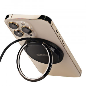 Duzzona - Wireless Charger (W1) - with Magnetic Attach on iPhone and Desk Stand, 15W - Black - Img 3