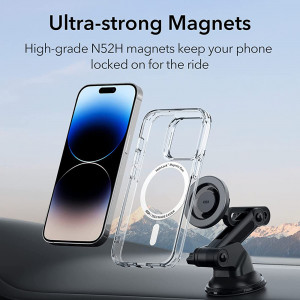 ESR - Car Holder HaloLock - MagSafe Compatible, for Windshield and Dashboard - Black - Img 3
