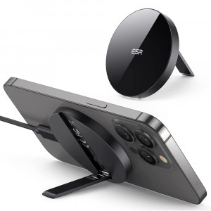 ESR - Wireless Charger HaloLock - MagSafe Compatible, with Kickstand - Black - Img 2