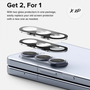 Folie Camera telefon Samsung Galaxy Z Fold5 (set 2) - Ringke Camera Protector Glass - Black - Img 2