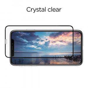 Folie protectie telefon iPhone X / XS / 11 Pro (set 2) - Spigen Glas.TR Slim - Black - Img 3