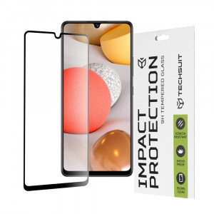 Folie protectie telefon Samsung Galaxy A42 5G - Techsuit 111D Full Cover / Full Glue Glass - Black - Img 1