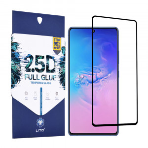 Folie protectie telefon Samsung Galaxy S10 Lite / A71 5G - Lito 2.5D FullGlue Glass - Black - Img 1