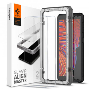Folie protectie telefon Samsung Galaxy Xcover 5 (set 2) - Spigen Glass.TR Align Master - Clear - Img 1