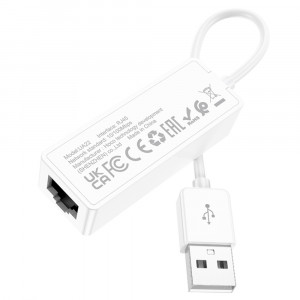 Hoco - Adapter Acquire (UA22) - USB to Ethernet, 100Mbps - White - Img 3