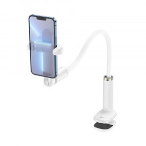 Hoco - Desk Holder Lazy Stand (HD4) - Aluminium Adjustable 360° Arm with Clamp for Phone - White - Img 2