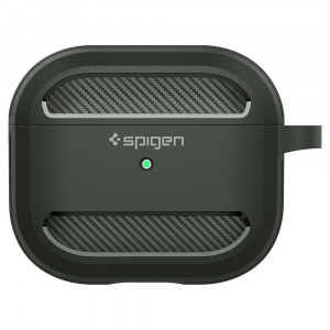 Husa pentru Apple AirPods 3 - Spigen Rugged Armor - Green - Img 2