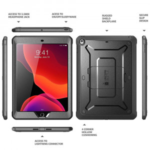 Husa pentru Apple iPad 10.2 (2021/2020/2019) - Supcase Unicorn Beetle Pro - Black - Img 2