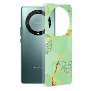 Husa telefon Honor Magic5 Lite - Techsuit Marble Series - Green Hex - Img 1