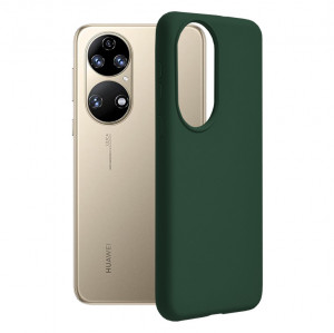 Husa telefon Huawei P50 - Techsuit Soft Edge Silicone - Dark Green - Img 1