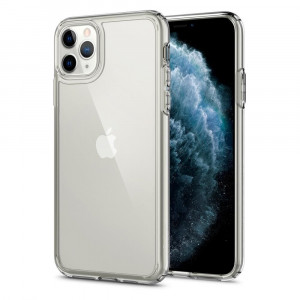 Husa telefon iPhone 11 Pro Max - Spigen Ultra Hybrid - Crystal Clear - Img 3