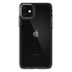 Husa telefon iPhone 11 - Spigen Ultra Hybrid - Crystal Clear - Img 2