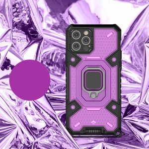 Husa telefon iPhone 12 Pro Max - Techsuit Honeycomb Armor - Rose-Violet - Img 2