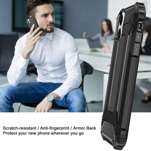 Husa telefon iPhone 12 Pro Max - Techsuit Hybrid Armor - Black - Img 3