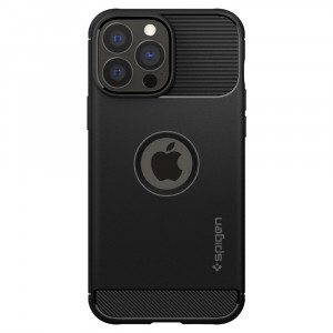 Husa telefon iPhone 13 Pro Max - Spigen Rugged Armor - Black - Img 2