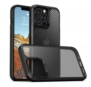 Husa telefon iPhone 13 Pro Max - Techsuit Carbon Fuse - Black - Img 1