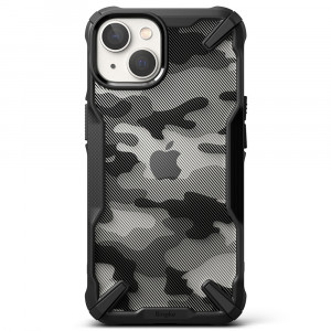 Husa telefon iPhone 14 Plus - Ringke Fusion X Design - Camo Black - Img 2