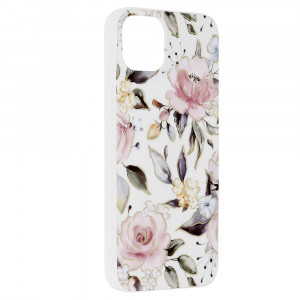 Husa telefon iPhone 14 Plus - Techsuit Marble Series - Chloe White - Img 2