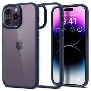 Husa telefon iPhone 14 Pro - Spigen Ultra Hybrid - Navy Blue - Img 1