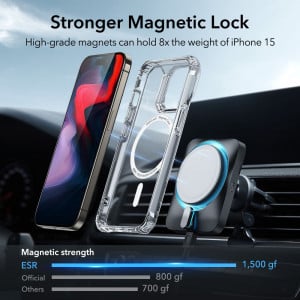 Husa telefon iPhone 15 Pro - ESR Air Armor HaloLock - Clear - Img 3