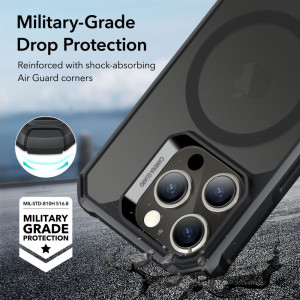 Husa telefon iPhone 15 Pro - ESR Air Armor HaloLock - Frosted Black - Img 4