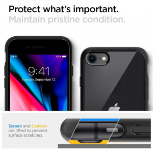 Husa telefon iPhone 7 / 8 / SE 2 / SE 2020 - Spigen Ultra Hybrid - Black - Img 4