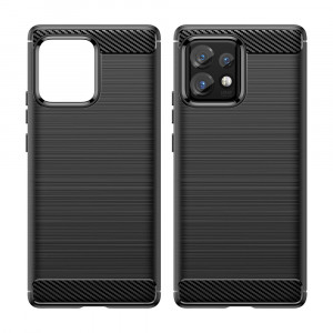 Husa telefon Motorola Edge 40 Pro - Techsuit Carbon Silicone - Black - Img 3