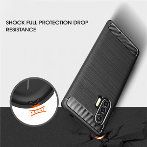 Husa telefon Motorola Edge Plus - Techsuit Carbon Silicone - Black - Img 2