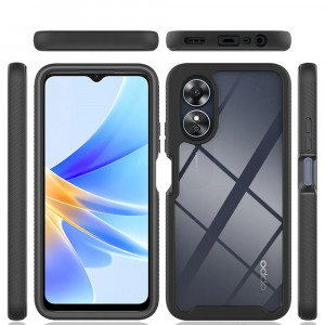 Husa telefon Oppo A17 + Folie - Techsuit Defense360 Pro - Black - Img 2