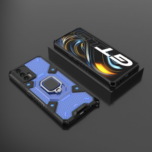 Husa telefon Realme GT 5G - Techsuit Honeycomb Armor - Blue - Img 3