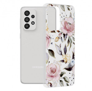 Husa telefon Samsung Galaxy A33 5G - Techsuit Marble Series - Chloe White - Img 1