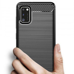 Husa telefon Samsung Galaxy A41 - Techsuit Carbon Silicone - Black - Img 4