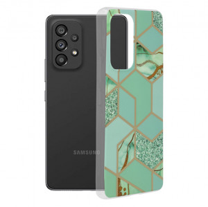 Husa telefon Samsung Galaxy A53 5G - Techsuit Marble Series - Green Hex - Img 1