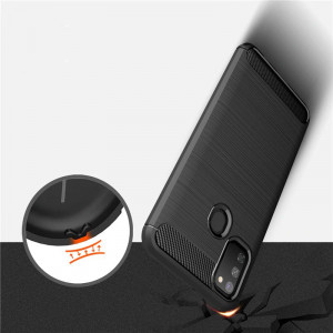Husa telefon Samsung Galaxy M21 / M30S - Techsuit Carbon Silicone - Black - Img 2