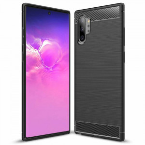 Husa telefon Samsung Galaxy Note 10 Plus 4G / Note 10 Plus 5G - Techsuit Carbon Silicone - Black - Img 1