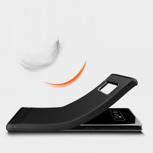 Husa telefon Samsung Galaxy Note 8 - Techsuit Carbon Silicone - Black - Img 3