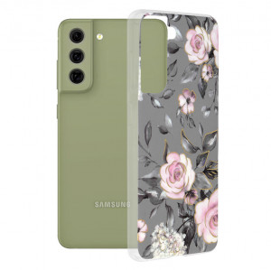 Husa telefon Samsung Galaxy S21 FE 5G - Techsuit Marble Series - Bloom of Ruth Gray - Img 1
