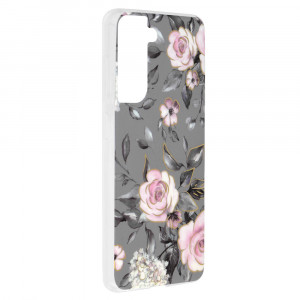 Husa telefon Samsung Galaxy S21 FE 5G - Techsuit Marble Series - Bloom of Ruth Gray - Img 2