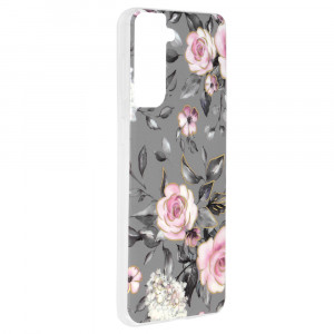 Husa telefon Samsung Galaxy S21 Plus 5G - Techsuit Marble Series - Bloom of Ruth Gray - Img 2