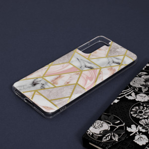 Husa telefon Samsung Galaxy S21 Plus 5G - Techsuit Marble Series - Pink Hex - Img 4