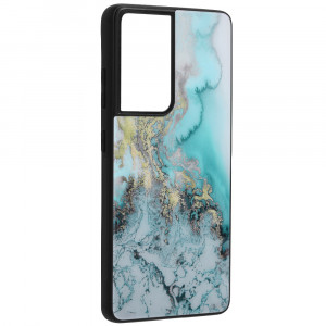 Husa telefon Samsung Galaxy S21 Ultra 5G - Techsuit Glaze Series - Blue Ocean - Img 2