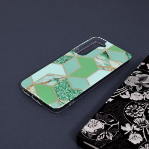 Husa telefon Samsung Galaxy S22 5G - Techsuit Marble Series - Green Hex - Img 4
