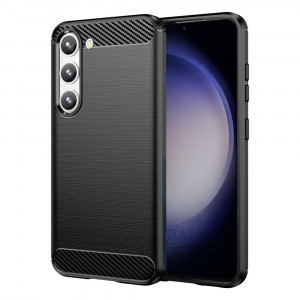 Husa telefon Samsung Galaxy S23 - Techsuit Carbon Silicone - Black - Img 1