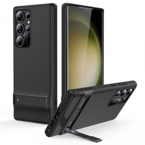 Husa telefon Samsung Galaxy S23 Ultra - ESR Air Shield Boost Kickstand - Translucent Black