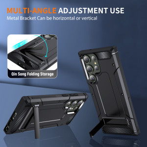 Husa telefon Samsung Galaxy S23 Ultra - Techsuit Hybrid Armor Kickstand - Black - Img 4